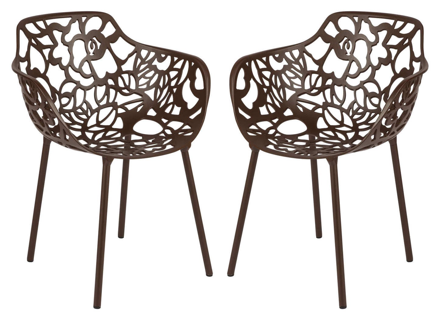 LeisureMod Devon Mid-Century Modern 3-Piece Aluminum Outdoor Patio Dining Set with Tempered Glass Top Table and 2 Stackable
 - DT20CABL2 | Outdoor Dining Sets | Modishstore - 32