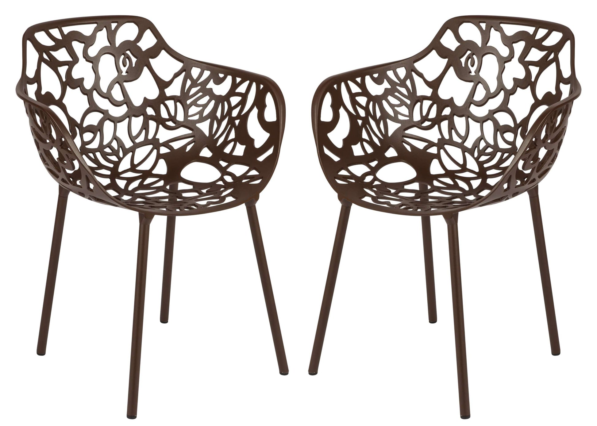 LeisureMod Devon Mid-Century Modern 3-Piece Aluminum Outdoor Patio Dining Set with Tempered Glass Top Table and 2 Stackable
 - DT20CABL2 | Outdoor Dining Sets | Modishstore - 32