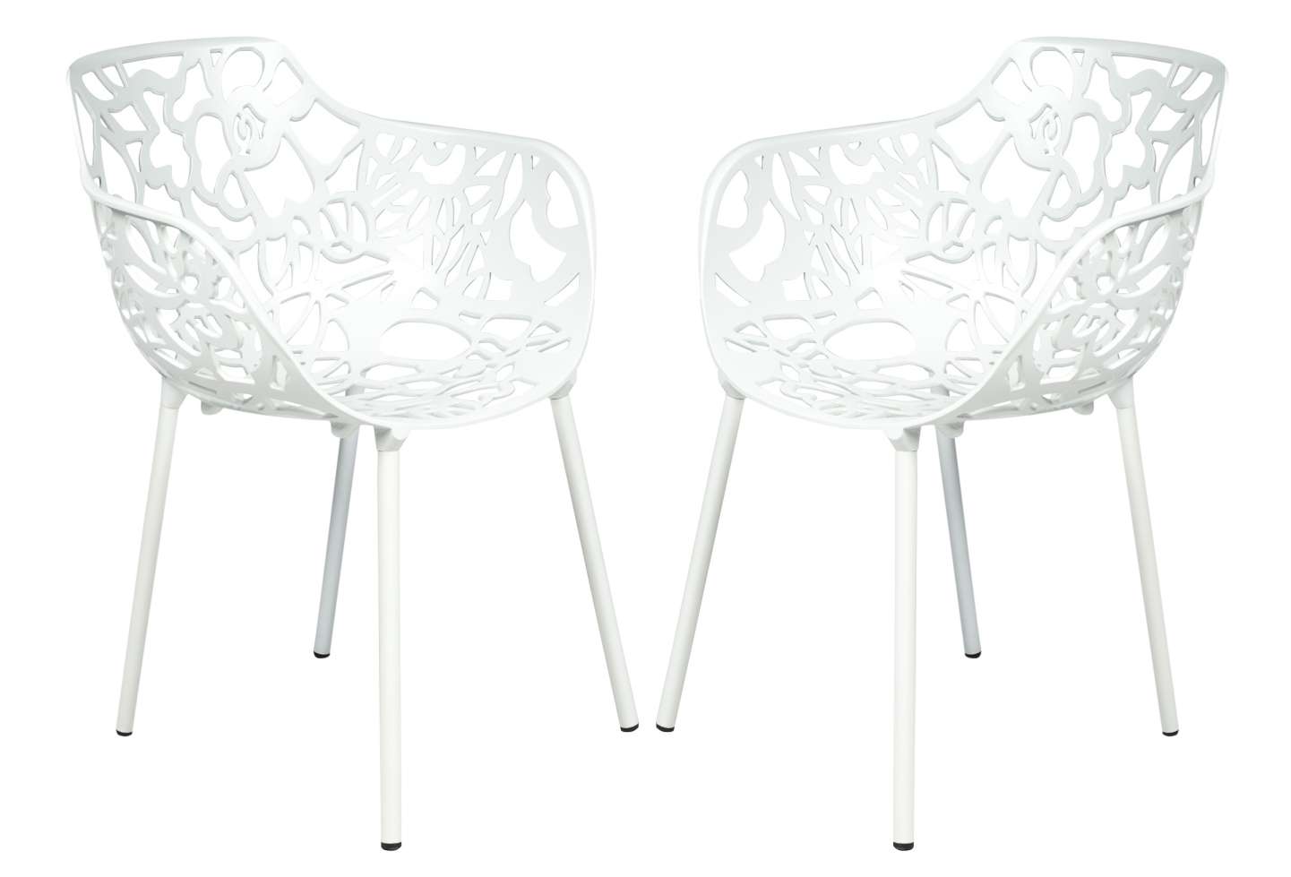 LeisureMod Devon Mid-Century Modern 3-Piece Aluminum Outdoor Patio Dining Set with Tempered Glass Top Table and 2 Stackable
 - DT20CABL2 | Outdoor Dining Sets | Modishstore - 61