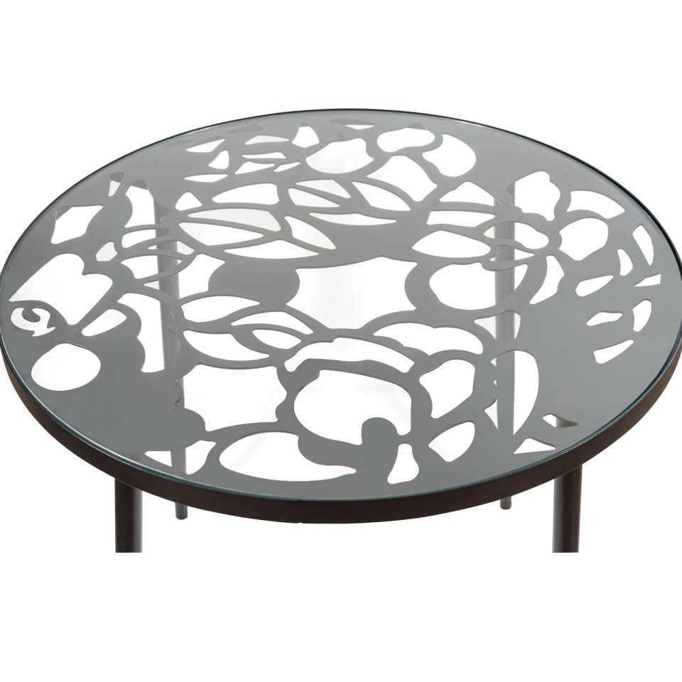 LeisureMod Devon Mid-Century Modern 5-Piece Aluminum Outdoor Patio Dining Set with Tempered Glass Top Table and 4 Stackable
 - DT31CABL4 | Outdoor Dining Sets | Modishstore - 6