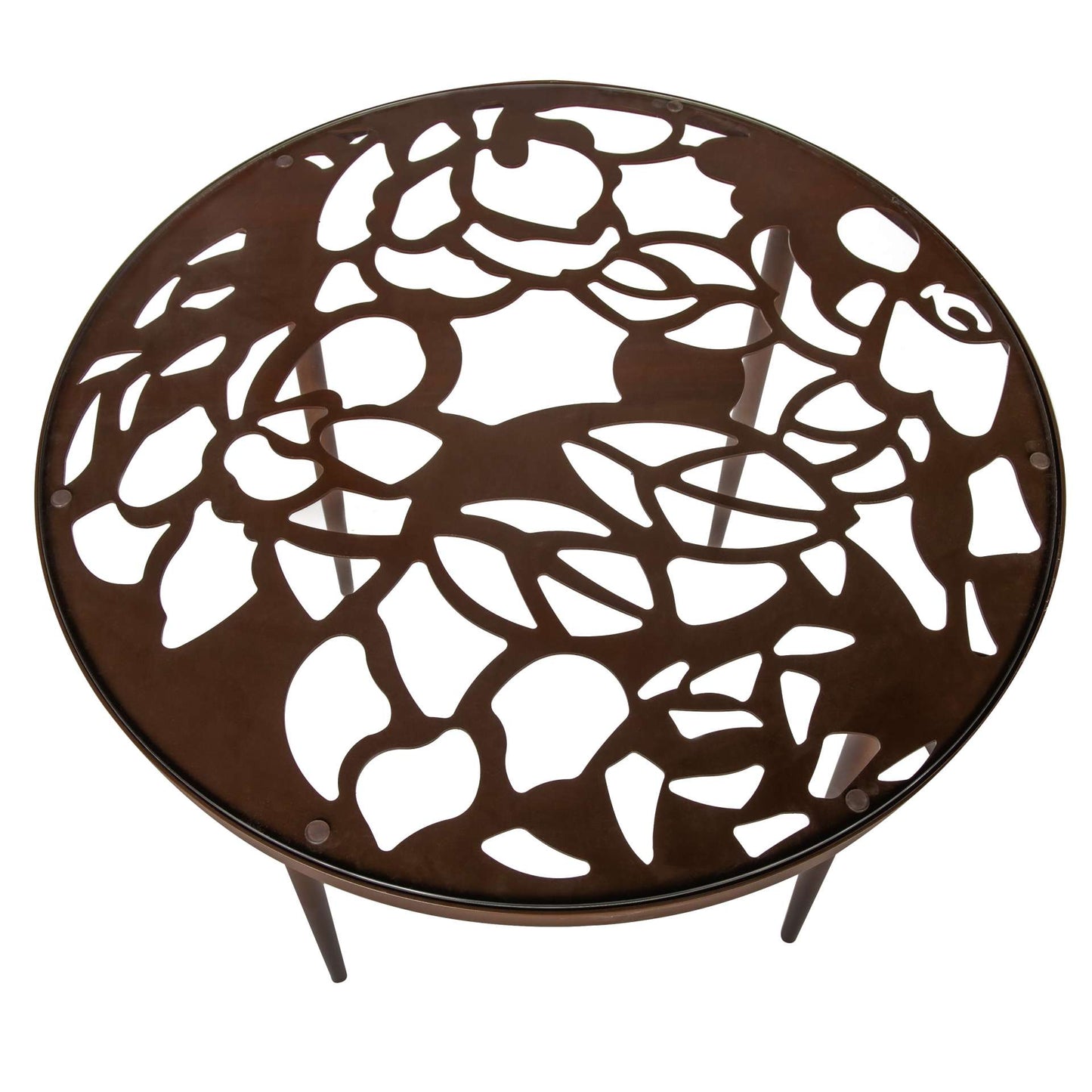 LeisureMod Devon Mid-Century Modern 5-Piece Aluminum Outdoor Patio Dining Set with Tempered Glass Top Table and 4 Stackable
 - DT31CABL4 | Outdoor Dining Sets | Modishstore - 20