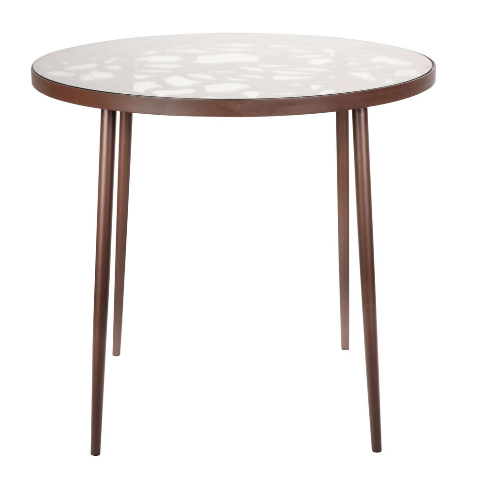 LeisureMod Devon Mid-Century Modern 5-Piece Aluminum Outdoor Patio Dining Set with Tempered Glass Top Table and 4 Stackable
 - DT31CABL4 | Outdoor Dining Sets | Modishstore - 21