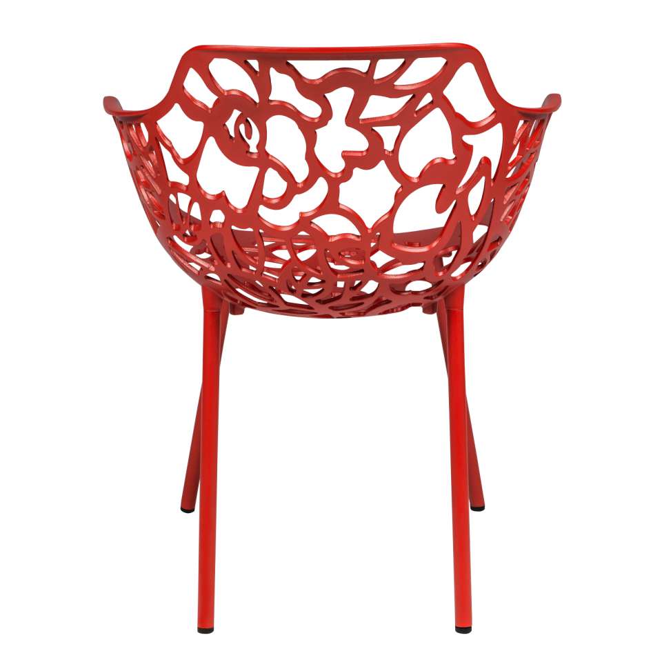 LeisureMod Devon Mid-Century Modern 7-Piece Aluminum Outdoor Patio Dining Set with Tempered Glass Top Table and 6 Stackable
 - DT48CABL6 | Outdoor Dining Sets | Modishstore - 38