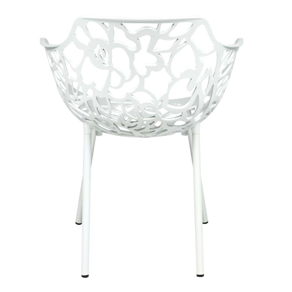 LeisureMod Devon Mid-Century Modern 7-Piece Aluminum Outdoor Patio Dining Set with Tempered Glass Top Table and 6 Stackable
 - DT48CABL6 | Outdoor Dining Sets | Modishstore - 51