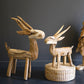 Rustic Teak Reindeer Set Of 2 By Kalalou | Animals & Pets | Modishstore - 4