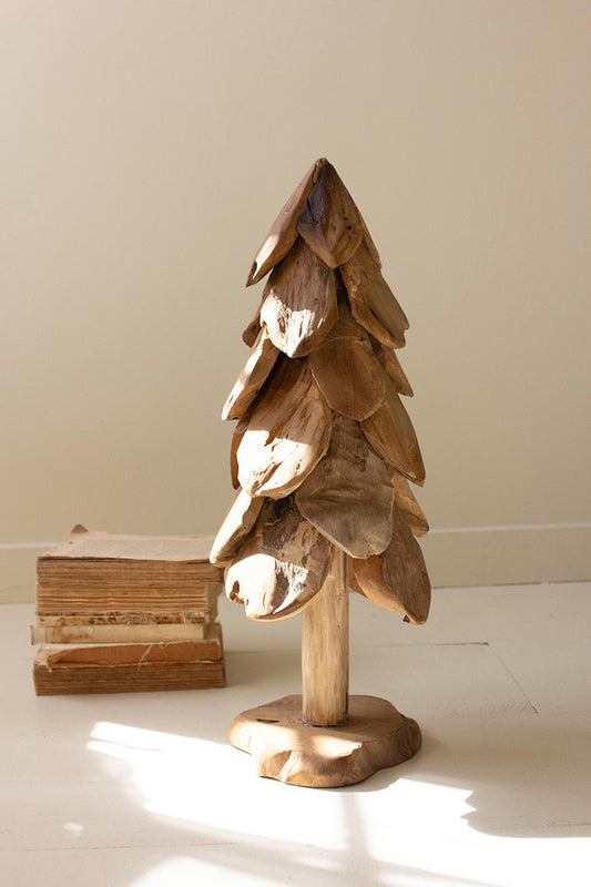 Rustic Teak Christmas Tree - Small By Kalalou | Christmas Trees | Modishstore