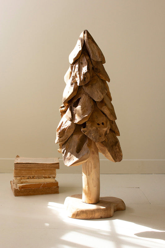 Rustic Teak Christmas Tree - Large By Kalalou | Christmas Trees | Modishstore