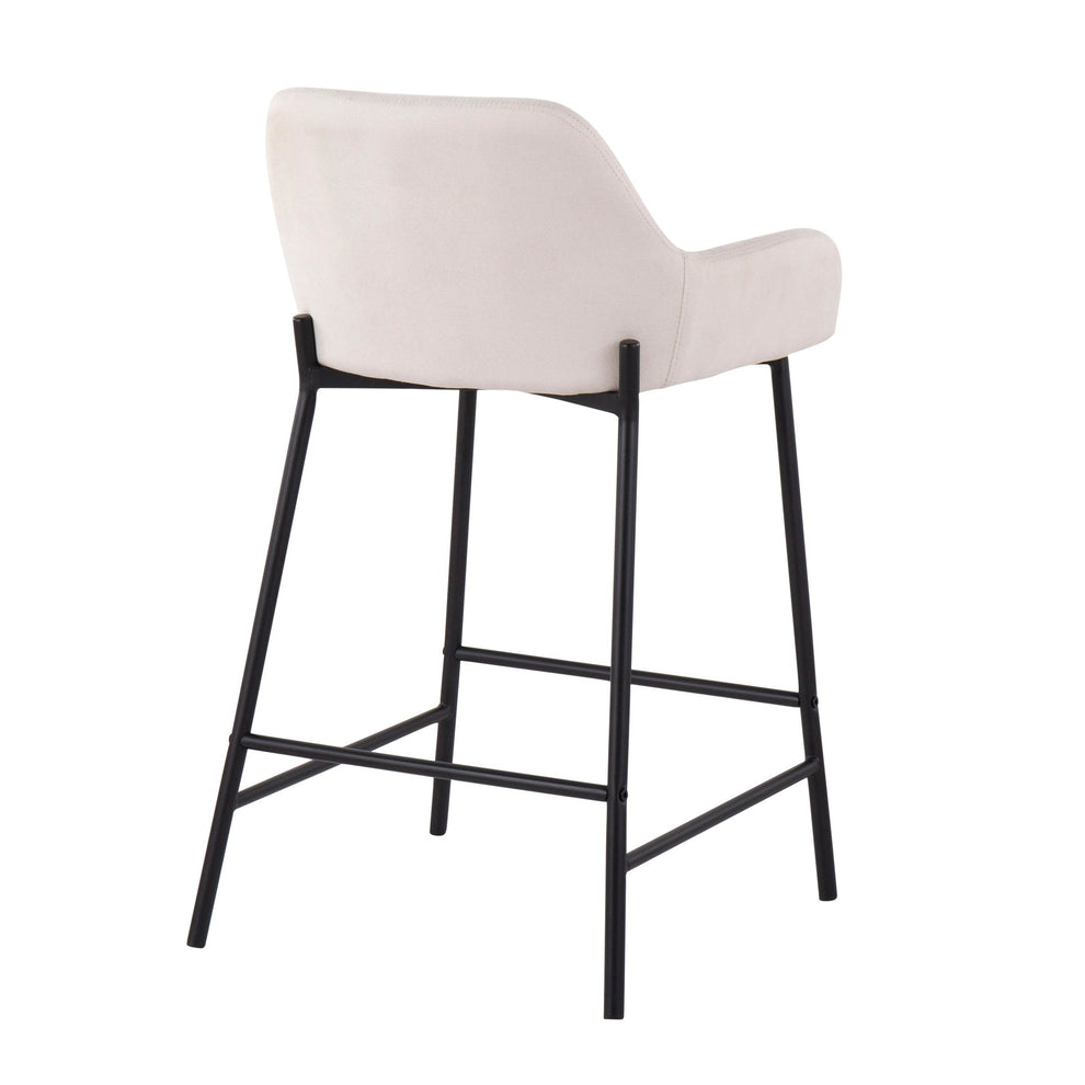 Daniella Fixed-Height Counter Stool - Set of 2 By LumiSource - B24-DNLA2 BKCR2 | Counter Stools | Modishstore - 6
