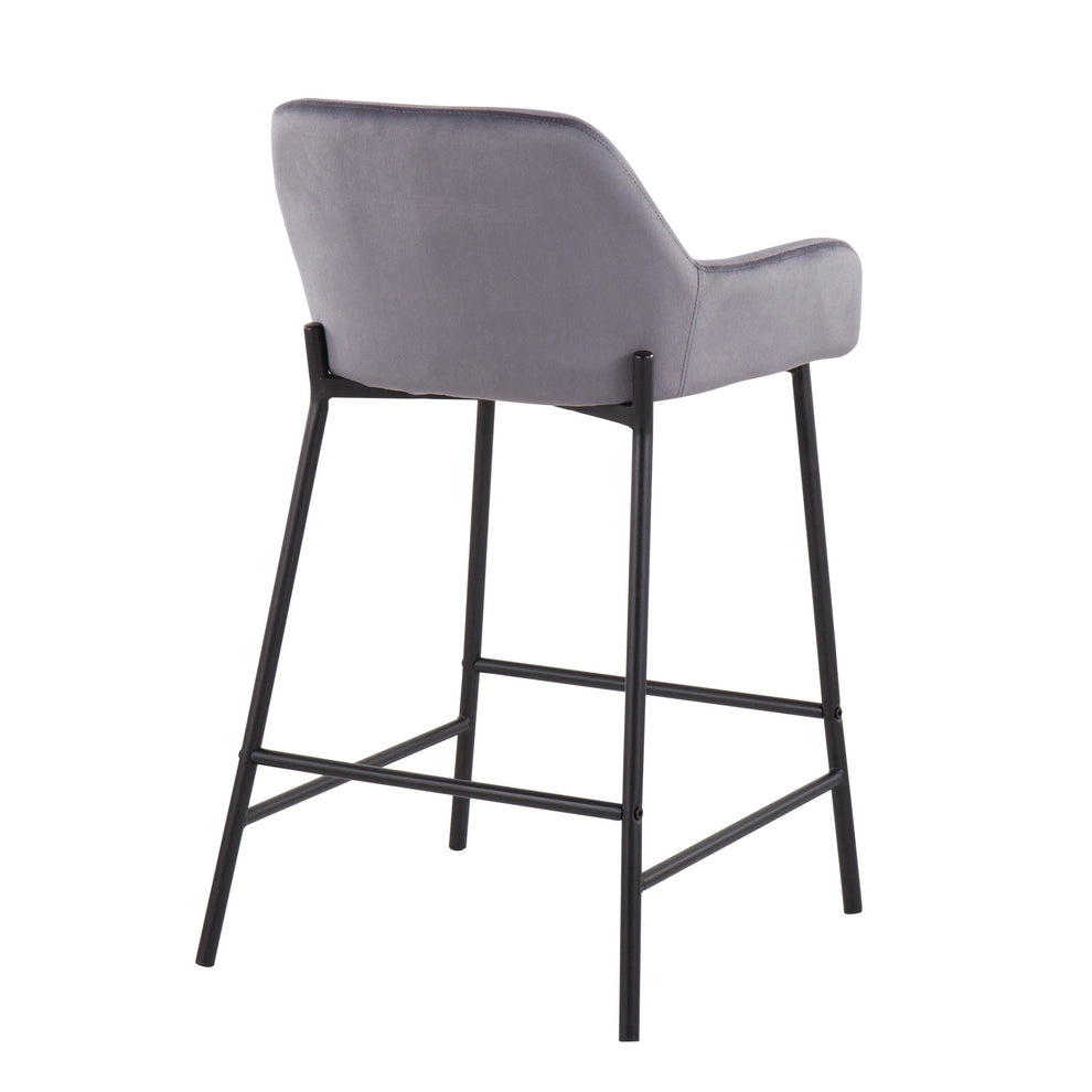 Daniella Fixed-Height Counter Stool - Set of 2 By LumiSource - B24-DNLA2 BKCR2 | Counter Stools | Modishstore - 14