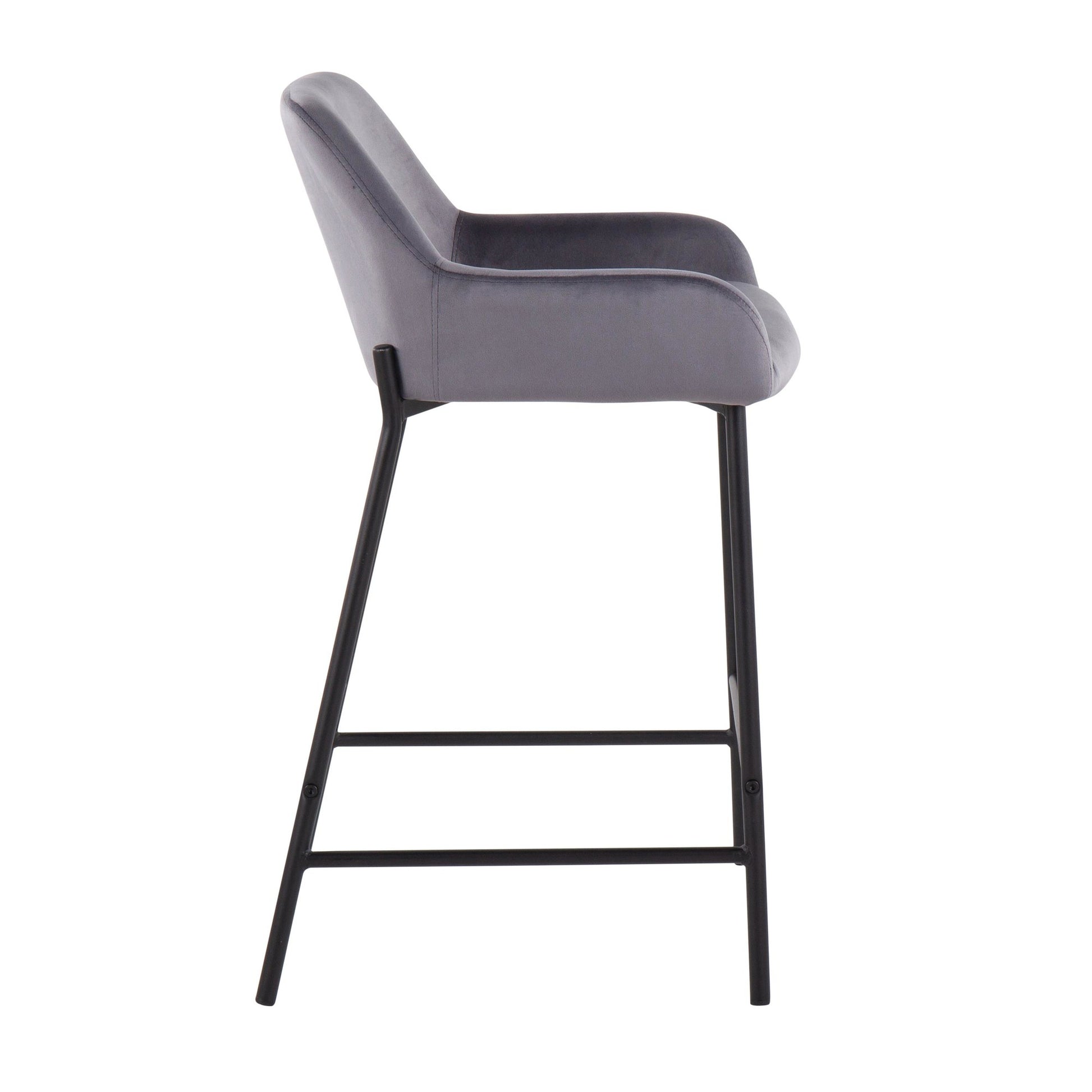 Daniella Fixed-Height Counter Stool - Set of 2 By LumiSource - B24-DNLA2 BKCR2 | Counter Stools | Modishstore - 13