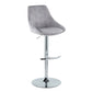 Diana Adjustable Bar Stool - Set of 2 By LumiSource - BS-DIANACOR-RT2 CHRMGY2 | Bar Stools | Modishstore - 2