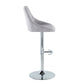Diana Adjustable Bar Stool - Set of 2 By LumiSource - BS-DIANACOR-RT2 CHRMGY2 | Bar Stools | Modishstore - 3