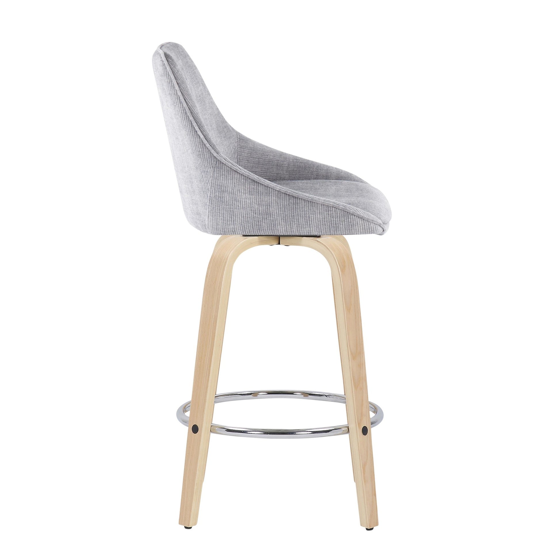 Diana Fixed Height Counter Stool - Set of 2 By LumiSource - B26-DIANACORGRT-R2 NAGY2 | Counter Stools | Modishstore - 3