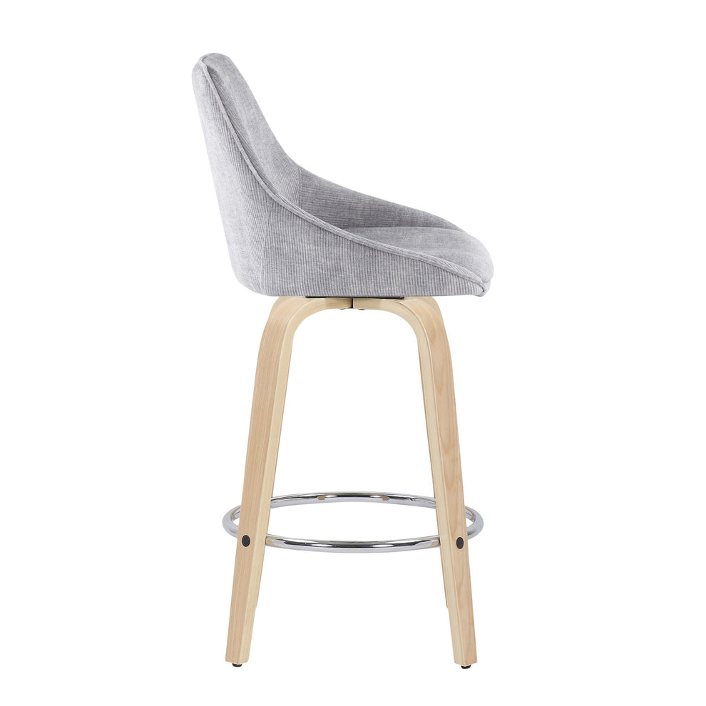Diana Fixed Height Counter Stool - Set of 2 By LumiSource - B26-DIANACORGRT-R2 NAGY2 | Counter Stools | Modishstore - 3