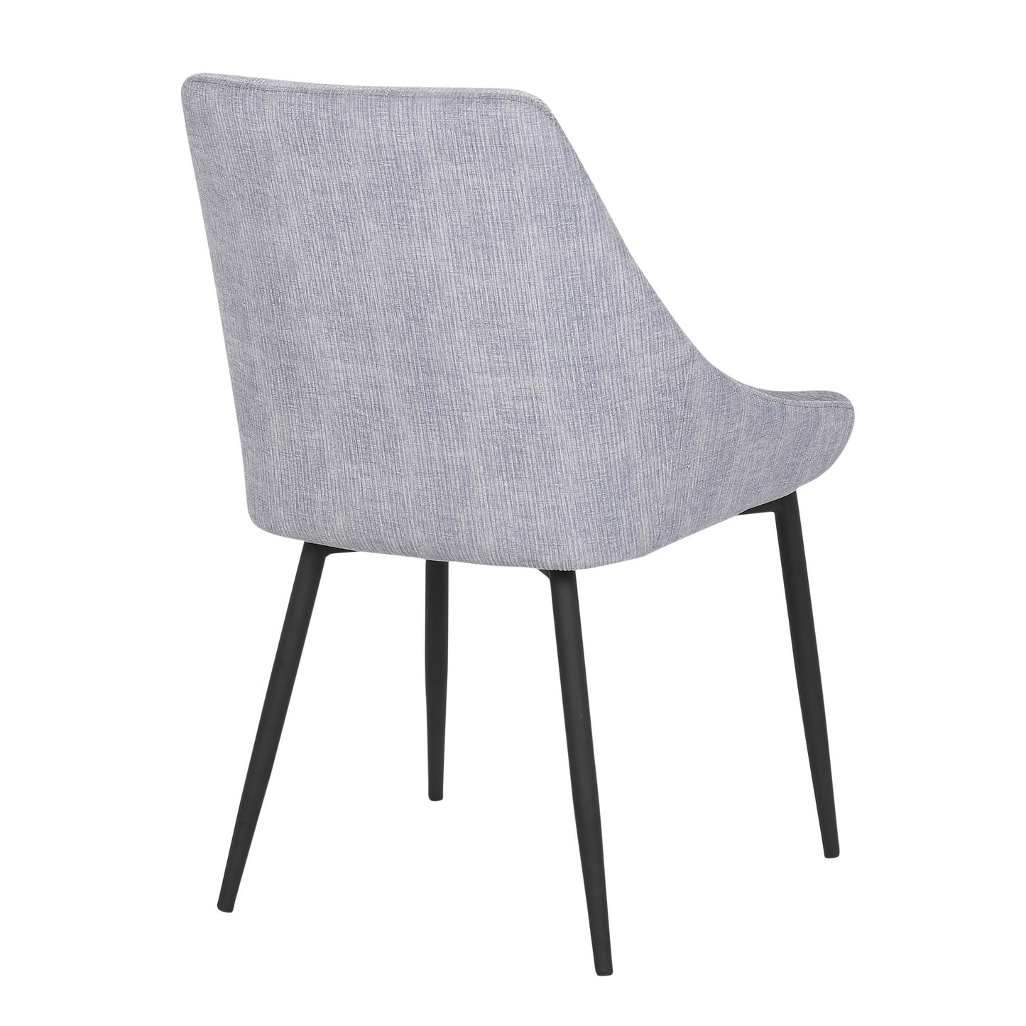 Diana Corduroy Chair - Set of 2 By LumiSource - CH-DIANA COR BKGY2 | Dining Chairs | Modishstore - 5