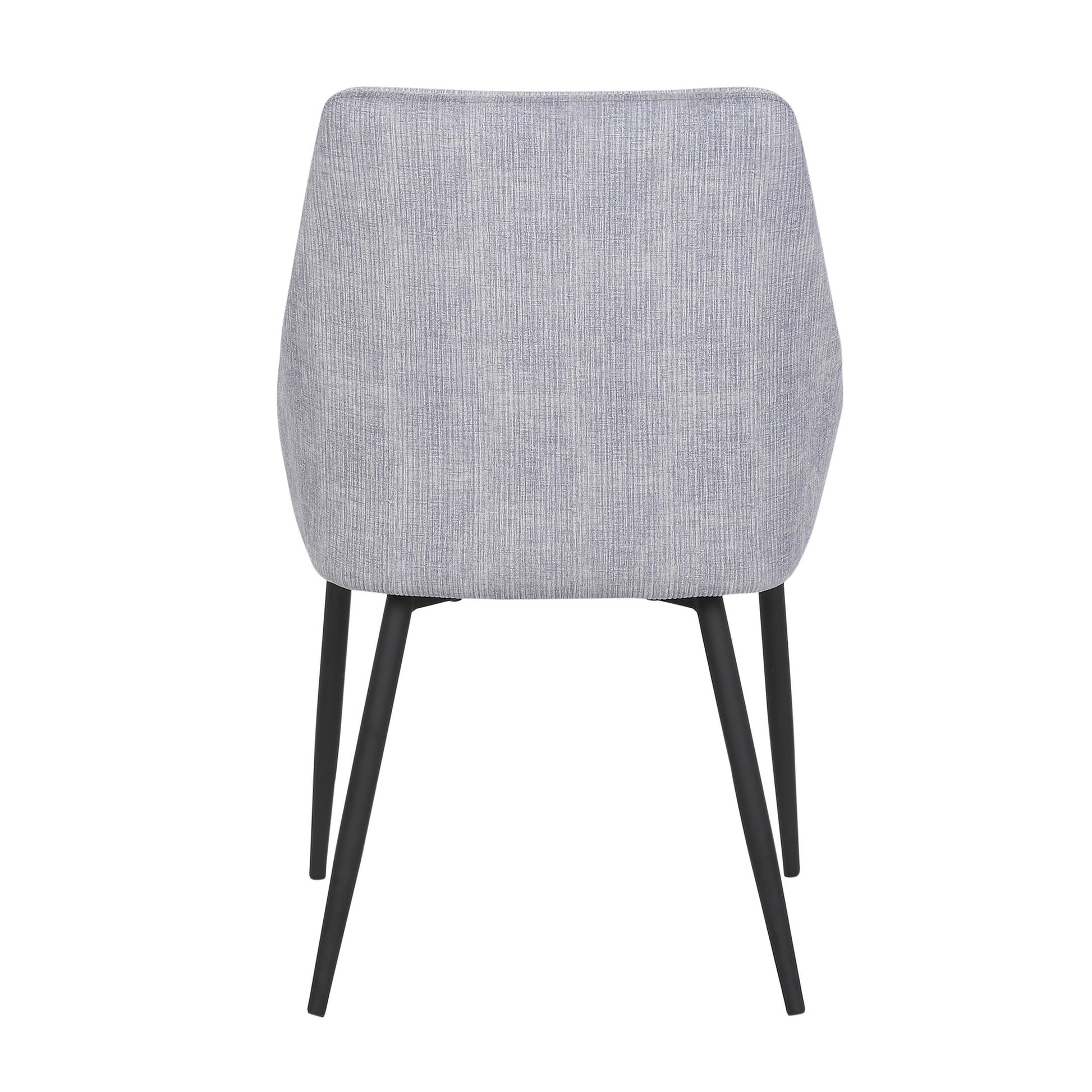 Diana Corduroy Chair - Set of 2 By LumiSource - CH-DIANA COR BKGY2 | Dining Chairs | Modishstore - 7