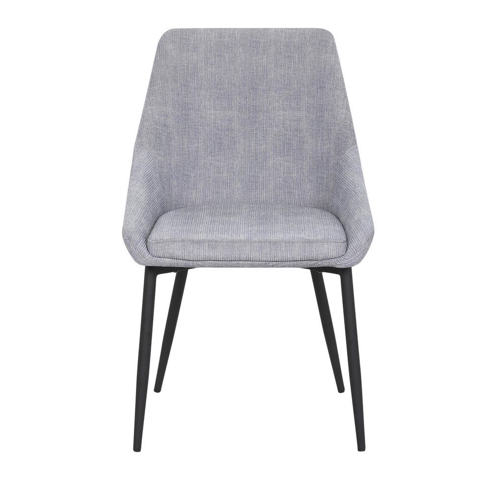 Diana Corduroy Chair - Set of 2 By LumiSource - CH-DIANA COR BKGY2 | Dining Chairs | Modishstore - 6