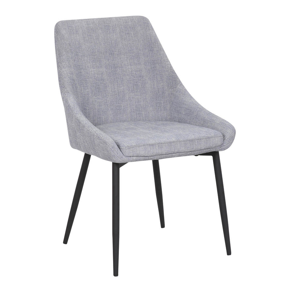 Diana Corduroy Chair - Set of 2 By LumiSource - CH-DIANA COR BKGY2 | Dining Chairs | Modishstore - 3