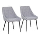Diana Corduroy Chair - Set of 2 By LumiSource - CH-DIANA COR BKGY2 | Dining Chairs | Modishstore - 2