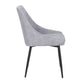Diana Corduroy Chair - Set of 2 By LumiSource - CH-DIANA COR BKGY2 | Dining Chairs | Modishstore - 4