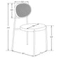 LeisureMod Euston Modern Wicker Dining Chair with Velvet Round Seat | Dining Chairs | Modishstore - 4