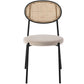 LeisureMod Euston Modern Wicker Dining Chair with Velvet Round Seat | Dining Chairs | Modishstore - 5