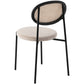 LeisureMod Euston Modern Wicker Dining Chair with Velvet Round Seat | Dining Chairs | Modishstore - 7