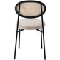 LeisureMod Euston Modern Wicker Dining Chair with Velvet Round Seat | Dining Chairs | Modishstore - 8
