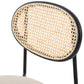 LeisureMod Euston Modern Wicker Dining Chair with Velvet Round Seat | Dining Chairs | Modishstore - 10