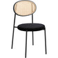 LeisureMod Euston Modern Wicker Dining Chair with Velvet Round Seat | Dining Chairs | Modishstore - 14