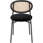 LeisureMod Euston Modern Wicker Dining Chair with Velvet Round Seat | Dining Chairs | Modishstore - 18