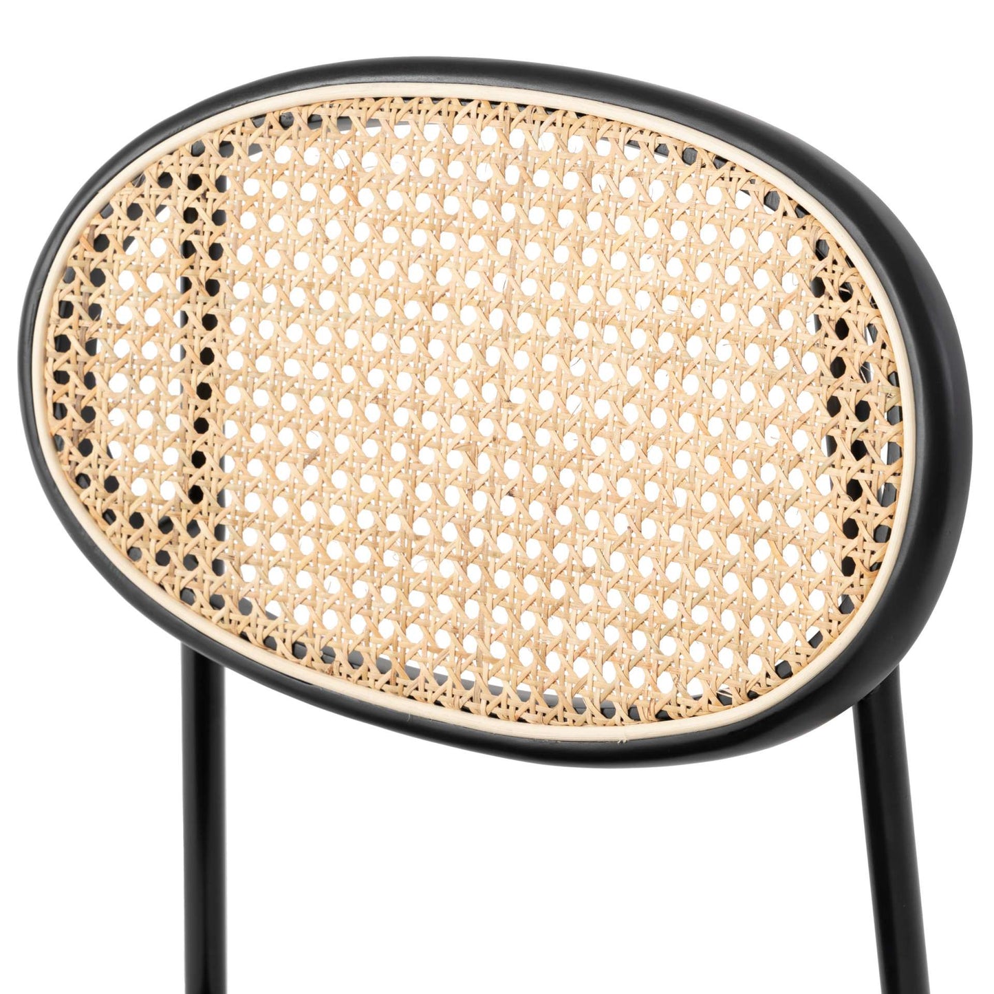 LeisureMod Euston Modern Wicker Dining Chair with Velvet Round Seat | Dining Chairs | Modishstore - 21