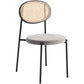 LeisureMod Euston Modern Wicker Dining Chair with Velvet Round Seat | Dining Chairs | Modishstore - 25