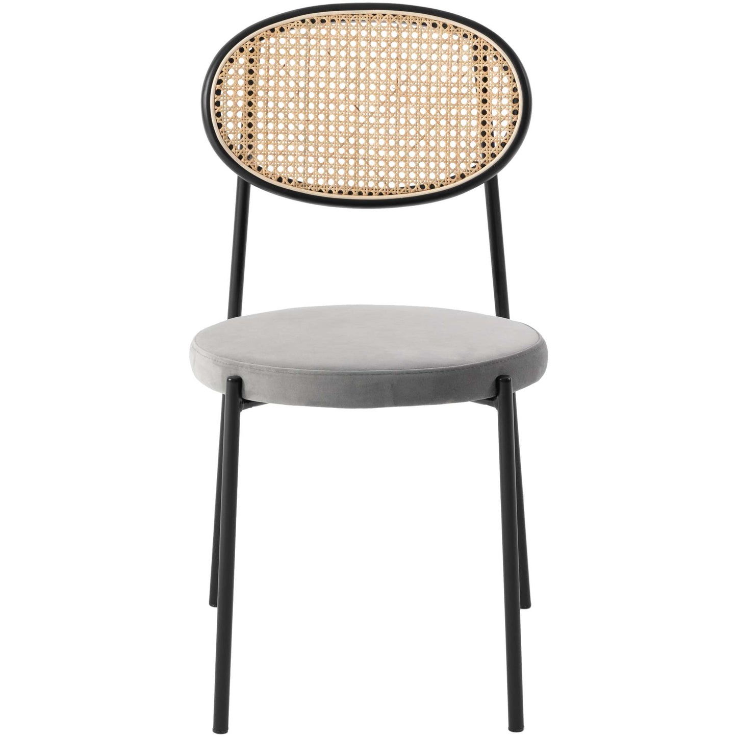 LeisureMod Euston Modern Wicker Dining Chair with Velvet Round Seat | Dining Chairs | Modishstore - 26