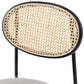 LeisureMod Euston Modern Wicker Dining Chair with Velvet Round Seat | Dining Chairs | Modishstore - 31