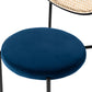 LeisureMod Euston Modern Wicker Dining Chair with Velvet Round Seat | Dining Chairs | Modishstore - 44
