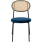 LeisureMod Euston Modern Wicker Dining Chair with Velvet Round Seat | Dining Chairs | Modishstore - 37