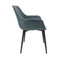 LeisureMod Markley Modern Leather Dining Arm Chair With Metal Legs - EC26G | Dining Chairs | Modishstore - 14