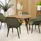 LeisureMod Markley Modern Leather Dining Arm Chair With Metal Legs - EC26G | Dining Chairs | Modishstore