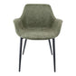 LeisureMod Markley Modern Leather Dining Arm Chair With Metal Legs - EC26G | Dining Chairs | Modishstore - 2