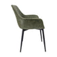 LeisureMod Markley Modern Leather Dining Arm Chair With Metal Legs - EC26G | Dining Chairs | Modishstore - 7