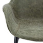 LeisureMod Markley Modern Leather Dining Arm Chair With Metal Legs - EC26G | Dining Chairs | Modishstore - 4