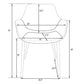 LeisureMod Markley Modern Leather Dining Arm Chair With Metal Legs - EC26G | Dining Chairs | Modishstore - 3