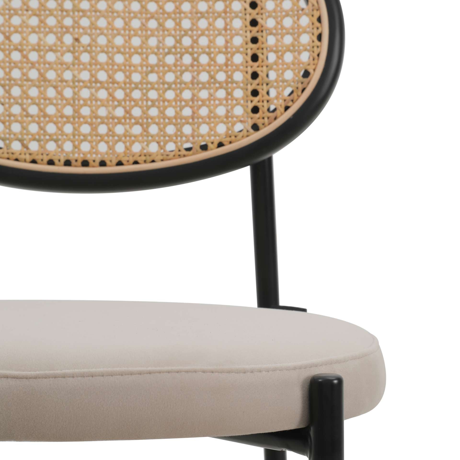 LeisureMod Euston Modern Wicker Bar Stool With Black Steel Frame | Bar Stools | Modishstore - 10