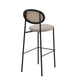 LeisureMod Euston Modern Wicker Bar Stool With Black Steel Frame | Bar Stools | Modishstore - 4
