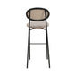 LeisureMod Euston Modern Wicker Bar Stool With Black Steel Frame | Bar Stools | Modishstore - 5