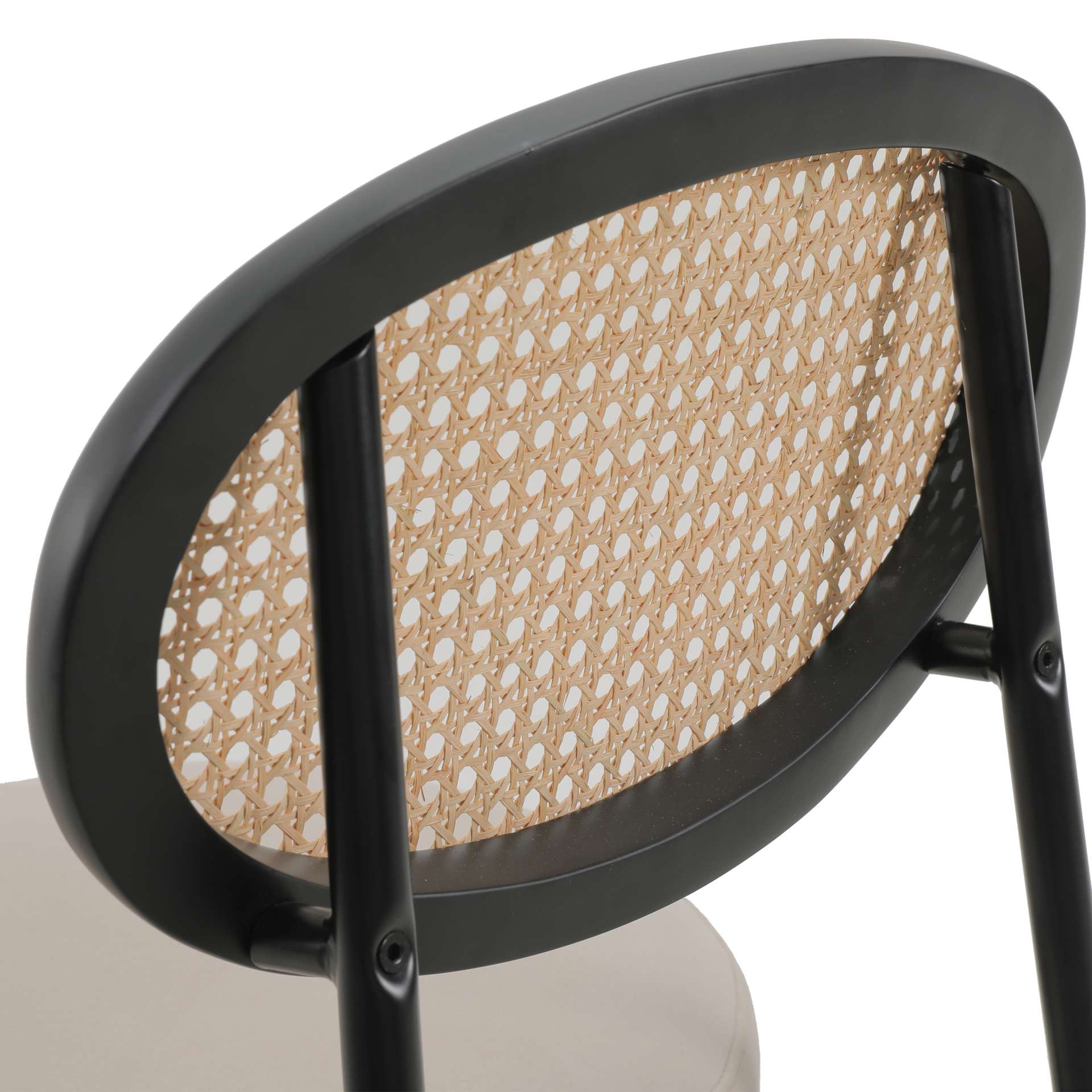 LeisureMod Euston Modern Wicker Bar Stool With Black Steel Frame | Bar Stools | Modishstore - 6