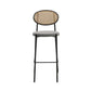 LeisureMod Euston Modern Wicker Bar Stool With Black Steel Frame | Bar Stools | Modishstore - 29