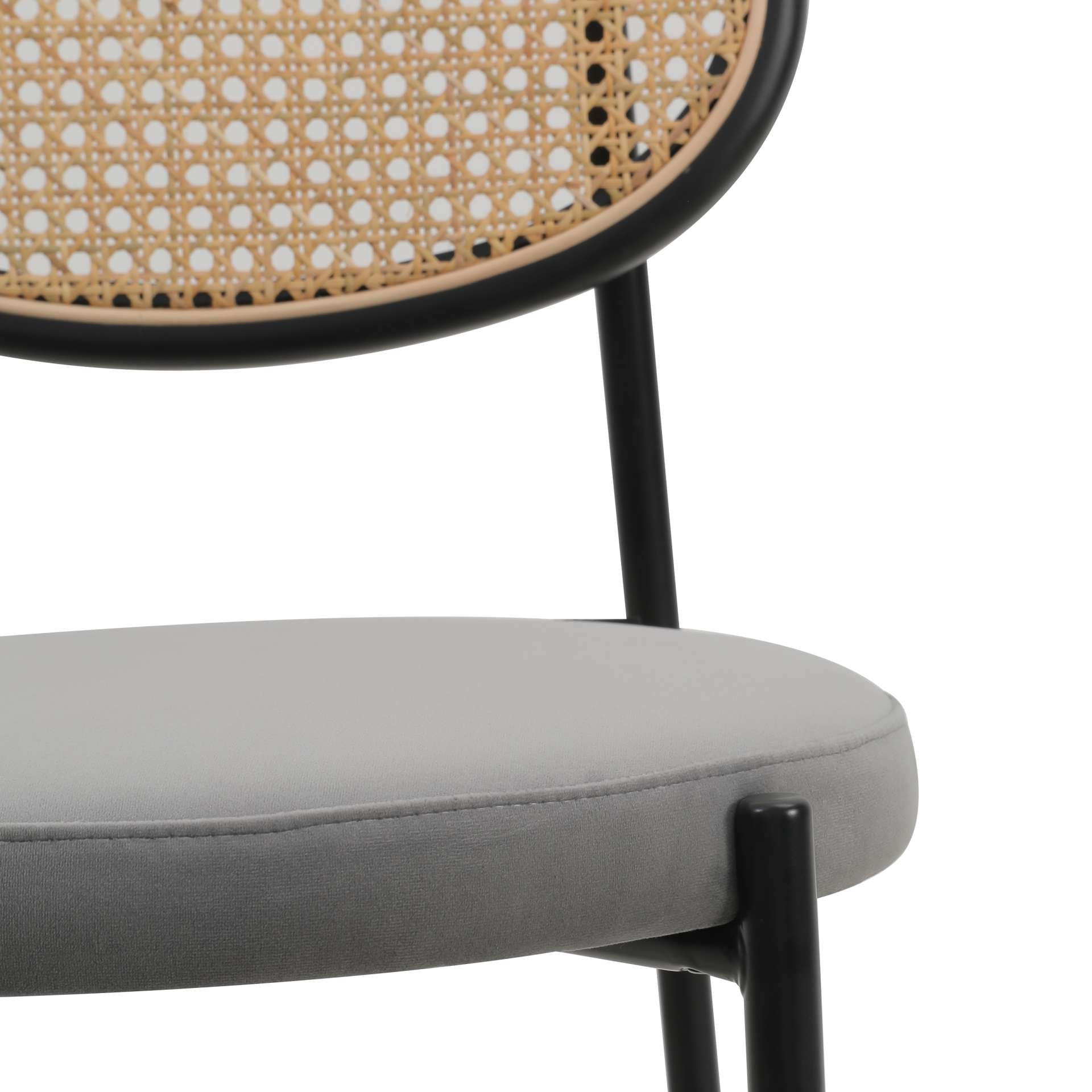 LeisureMod Euston Modern Wicker Bar Stool With Black Steel Frame | Bar Stools | Modishstore - 34