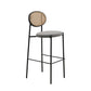 LeisureMod Euston Modern Wicker Bar Stool With Black Steel Frame | Bar Stools | Modishstore - 30